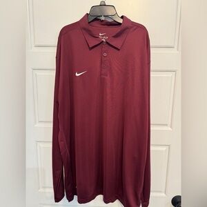 Men’s NIKE DRI FIT  Long Sleeve Polo Size XXL